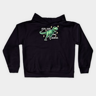 Dinosaur with knife Kids Hoodie